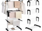 Zvislá sušička na prádlo s kolieskami, skladacia, ModernHome
