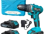 Aku vŕtačka a skrutkovač 24 V s kufrom a 2× 3 Ah batériou