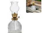 Sklenená petrolejová lampa 7,7 × 7,7 × 17,5 cm