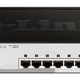 D-Link DGS‑1210‑08P gigabitový PoE smart switch 8× RJ‑45 a 2× SFP