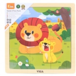 Drevené puzzle levy 9 dielikov