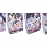 Darčeková taška vianočná M 26 × 32 × 10 cm