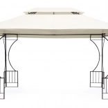 Záhradný altán 3 × 4 m so zipsovými bočnicami béžový MULTIGARDEN