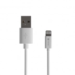 Natec Prati lightning kábel USB‑A 1 m MFi biely