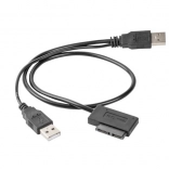 USB adaptér s napájaním na kábli -> SATA Slim SSD (13pin)