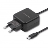 Sieťová nabíjačka QOLTEC 5 V, 2,4 A, 12 W, USB-C, čierna