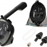 Celotvárová šnorchlovacia maska L/XL čierna