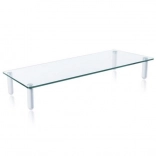 Stojan na monitor do 32", biele sklo