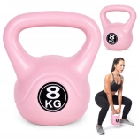 Kettlebell 8 kg ružový na domáci tréning MODERNHOME