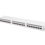 Patch panel 24 portov 1U kategória 6 sivý