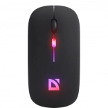 Bezdrôtová myš DEFENDER Touch, tiché klikanie, RGB, BT + 2,4 GHz, nabíjateľná, 800/1200/1600 DPI, čierna