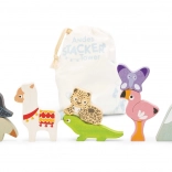 Le Toy Van andská skladacia veža s vrecúškom