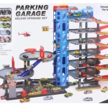 Veľká poschodová garáž s autíčkami a heliportom