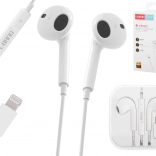 Biele drôtové slúchadlá do uší s Lightning konektorom
