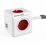 Predlžovací adaptér PowerCube Extended USB 1,5 m, červená