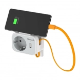 Nástenná zásuvka Tessan s USB portami
