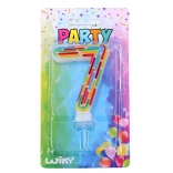 párty sviečka na tortu – číslo 7, čiarky