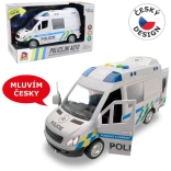 Auto policajná dodávka so zvukom a svetlom, setrvačník 21 cm