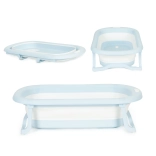 Detská skladacia turistická vanička s odtokom, sivá