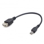 Kábel USB 2.0 OTG USB AF na Micro USB BM 15 cm