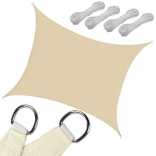 Zatienená plachta obdĺžniková 4 × 3 m, vodoodolná, béžová