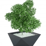 Dizajnový kvetináč MONUMO Vendetta 30 cm, antracit