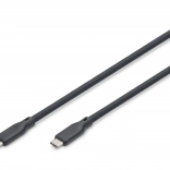 Silikónový USB-C - USB-C kábel, USB 4 Gen3 40G 8K 240W, 0,5m čierny