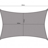 Vodoodolná záhradná tieniaca plachta 3 × 2 m obdĺžnik sivá