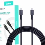 Silikónový kábel USB-C - USB-C 1m 240W PD od AUKEY