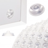 Samolepiace silikónové nárazníky 13 mm – číre, 50 ks