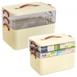 Organizér na lieky – priestranná viacúrovňová domáca lekárnička