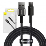 Kábel Baseus Tungsten Gold USB na USB-C, 100 W, 2 m čierny