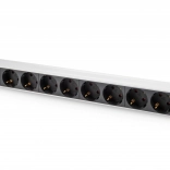 Racková PDU lišta 19" s 8 zásuvkami Schuko, vstup IEC C20, 16 A, 230 V, kábel 2 m, hliníkové prevedenie