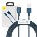 Baseus USB‑A na Lightning kábel 2 m, 2,4 A – modrý