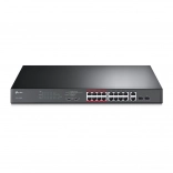 Prepínač 16-portový PoE+ TL-SL1218MP s gigabitovými portami RJ45 a SFP slotmi