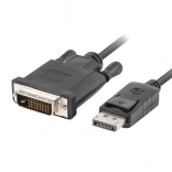 kábel displayport na dvi-d (24+1) 1,8 m čierny
