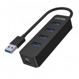 Unitek uHUB Q4 aktívny USB hub 4× USB‑A 3.0 s napájaním 10 W