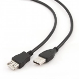 Predlžovací kábel USB 2.0 AM–AF 4,5 m čierny