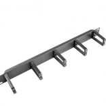 Organizér káblov do 19" racku 1U, typ B, čierny