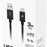 usb nabíjací kábel hori pre dualsense pre playstation 5, 3 m
