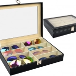 Organizér na okuliare so skleneným vekom, 8 priehradiek SOULIMA