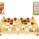 Drevený edukačný labyrint 2 v 1 CLASSIC WORLD – farma a abeceda, 30 × 30 cm