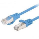 Patchcord Cat.6 FTP 1 m – sada 10 ks, modrý