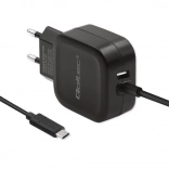 Qoltec nabíjačka 17W s USB a USB typ C
