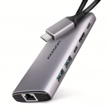Viacportový USB hub 6v1 AXAGON s 10Gbps