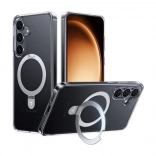 Puzdro na telefón Torras Ostand Series pre Samsung S25 priehľadné