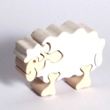 Drevené vkladacie puzzle Ovečka