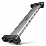 Axagon HMC-10HLS USB-C hub 9v1 s HDMI 4K/60 Hz, GLAN, čítačkou kariet a PD 100 W