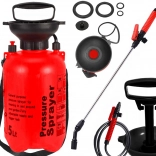 Tlakový záhradný postrekovač 5 l s dlhou postrekovacou tyčou a popruhom