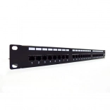 Patch panel 19" s 24 portmi, kategória 6, typ U/UTP